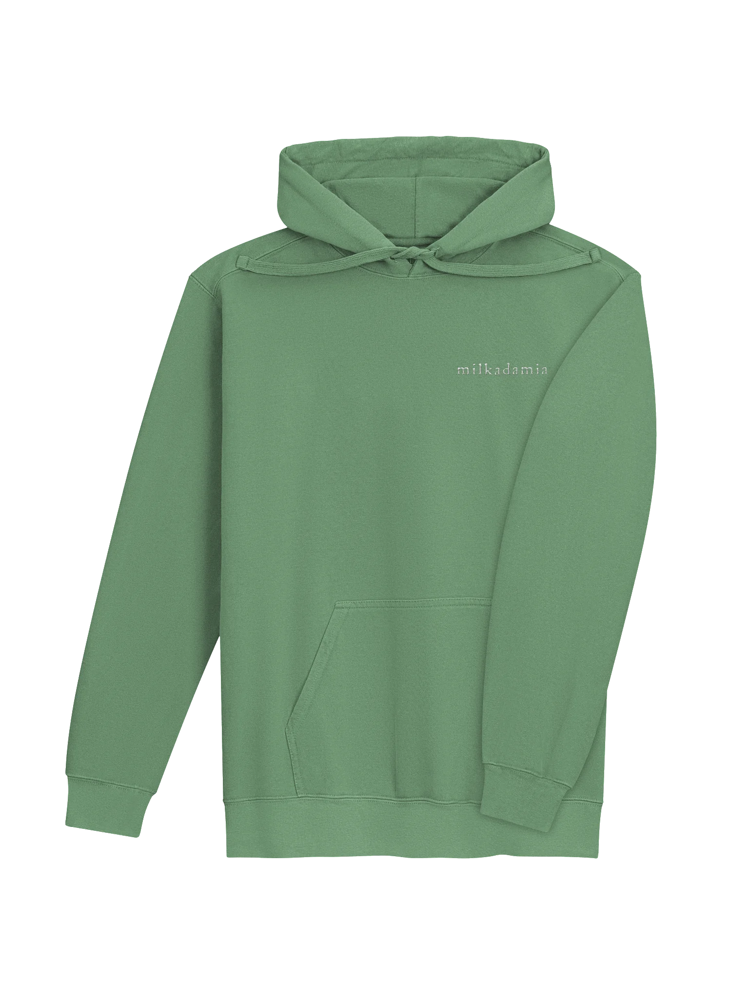 milkadamia hoodie - embroidered - Light Green