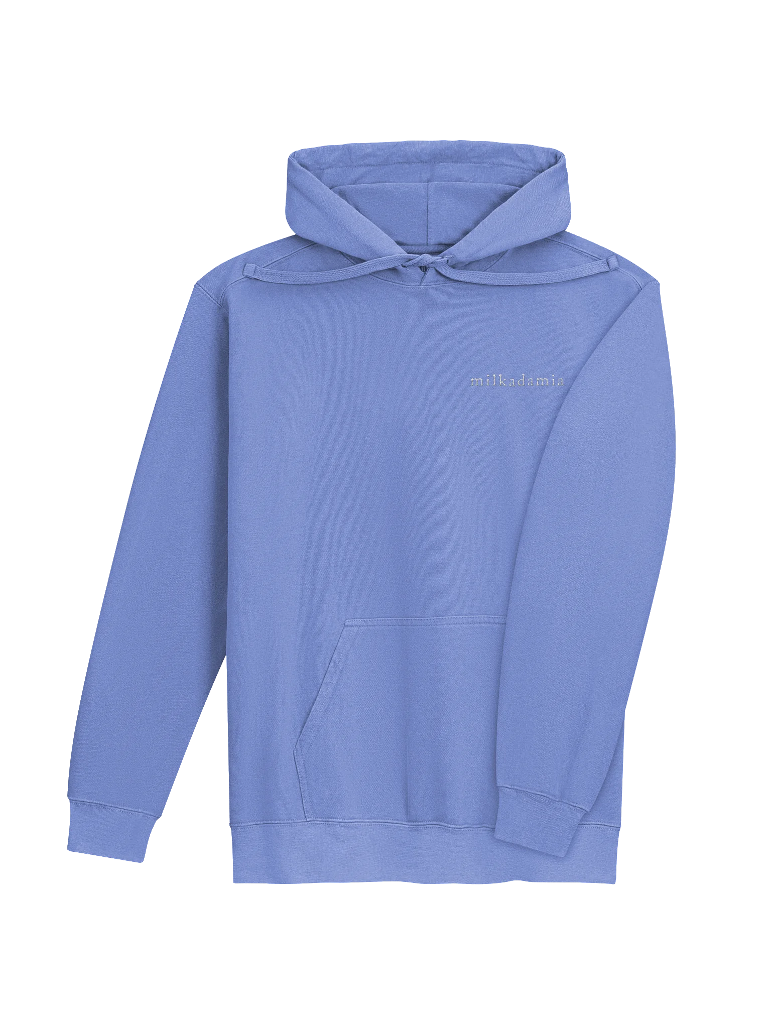 milkadamia hoodie - embroidered - Flo Blue
