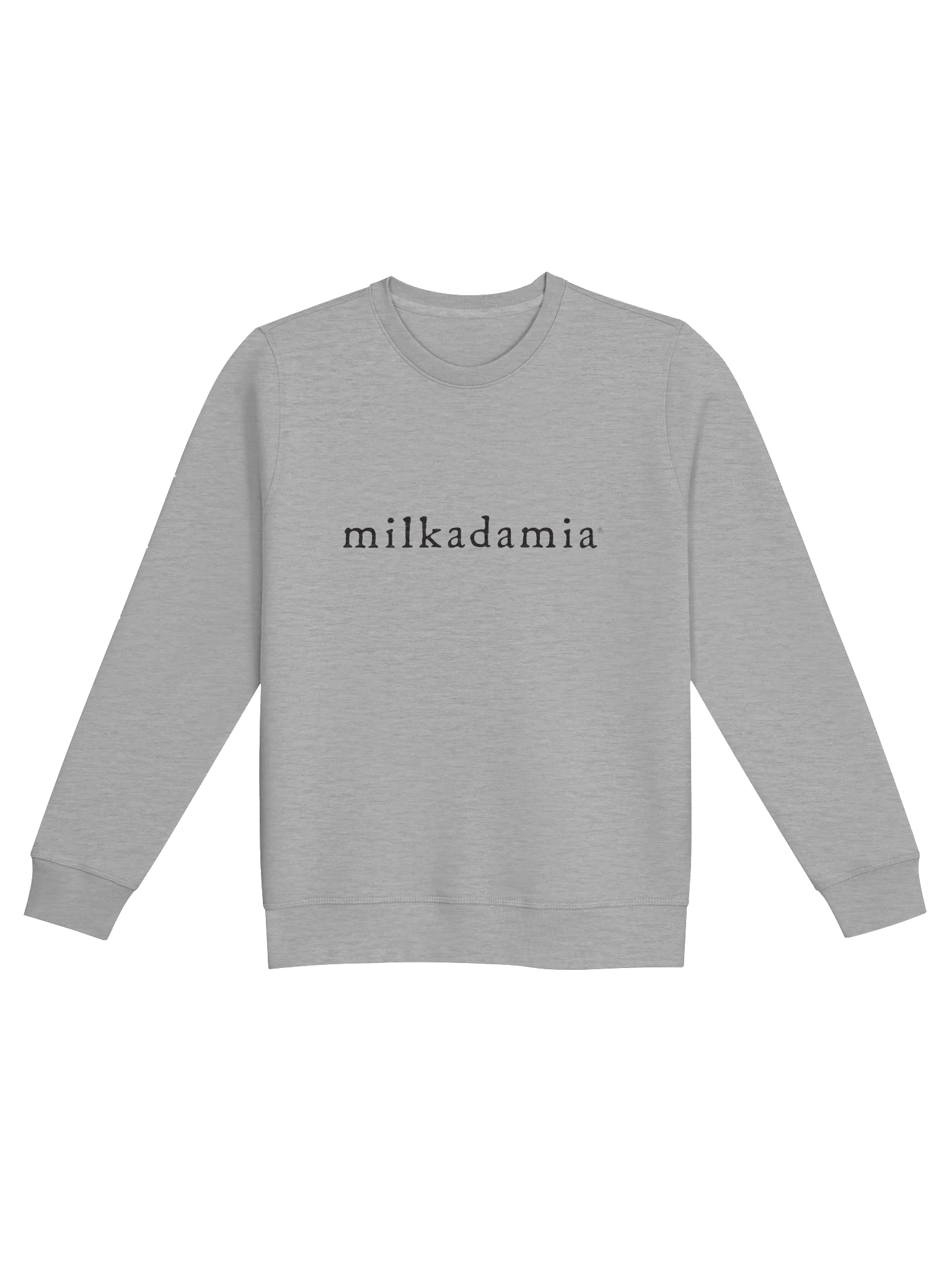 milkadamia organic crew - Heather Grey