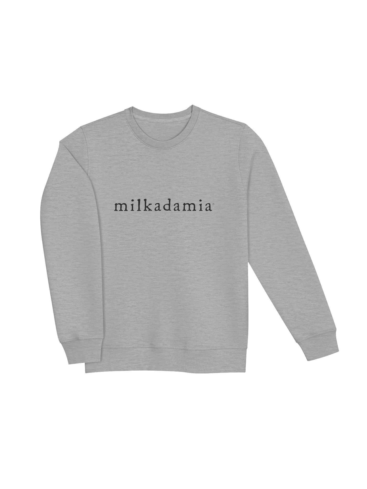 milkadamia organic crew - Heather Grey