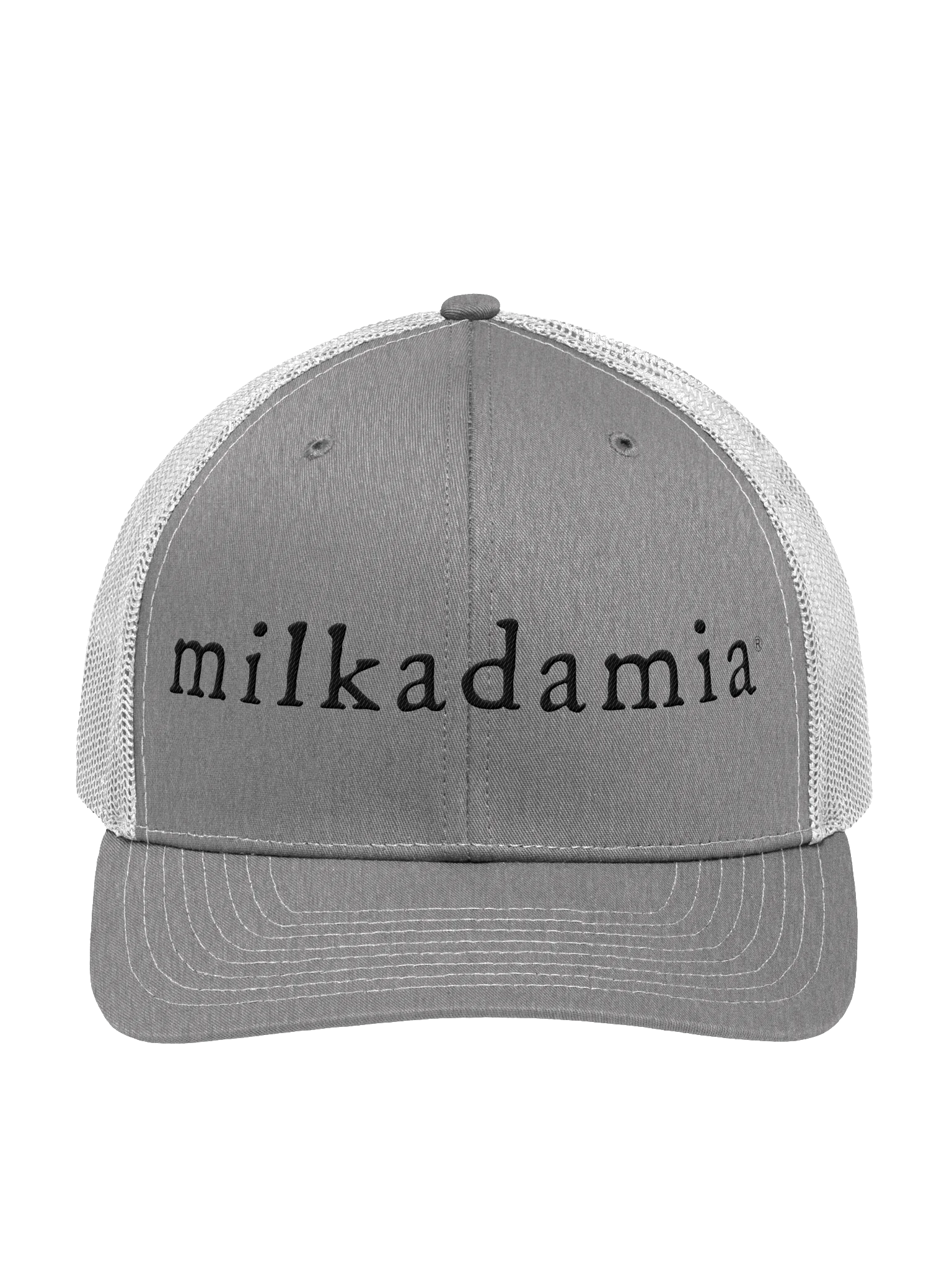 milkadamia trucker hat - Heather Grey/White
