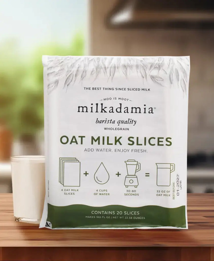 new oat milk slices product in package