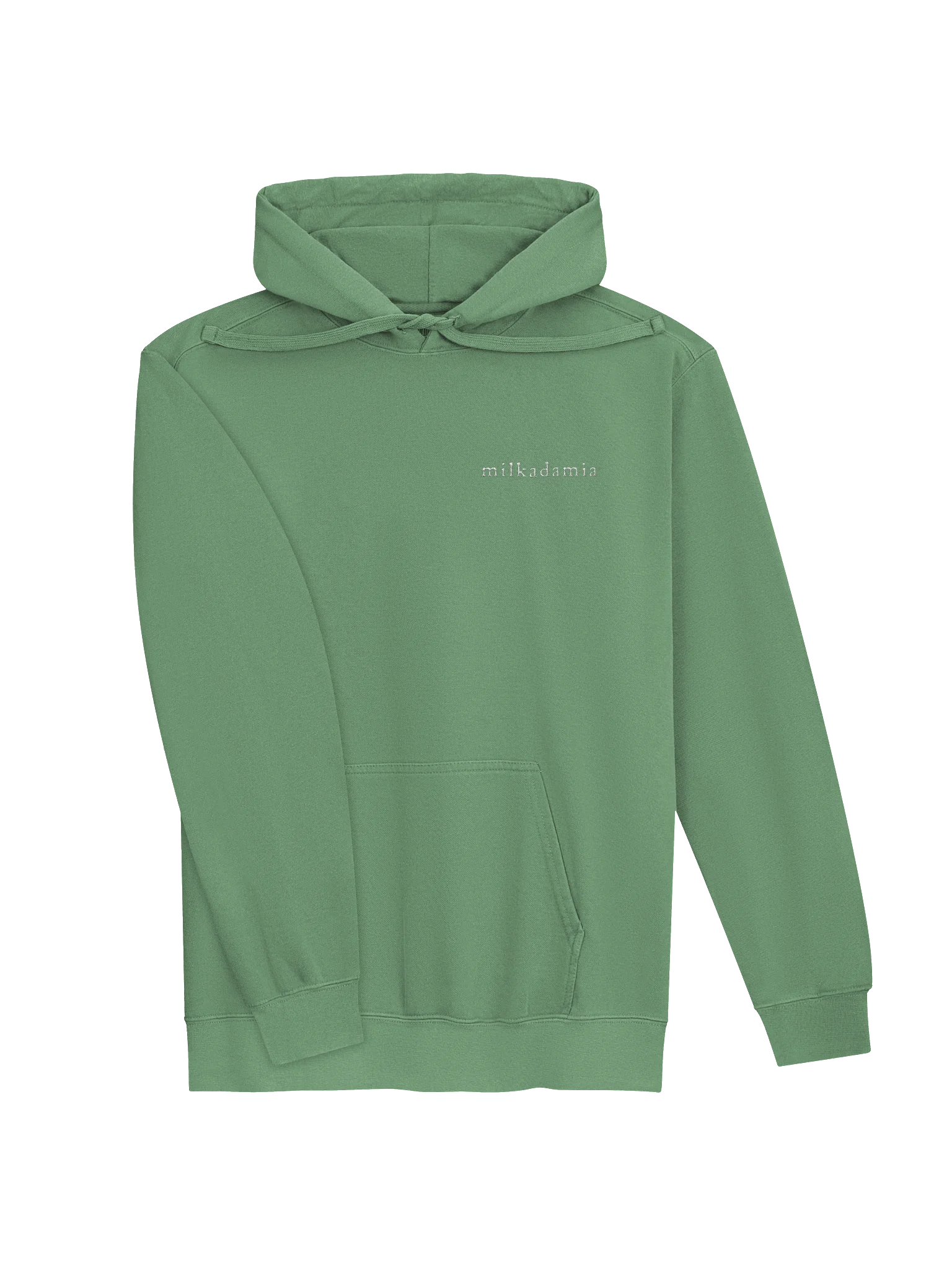milkadamia hoodie - embroidered - Light Green