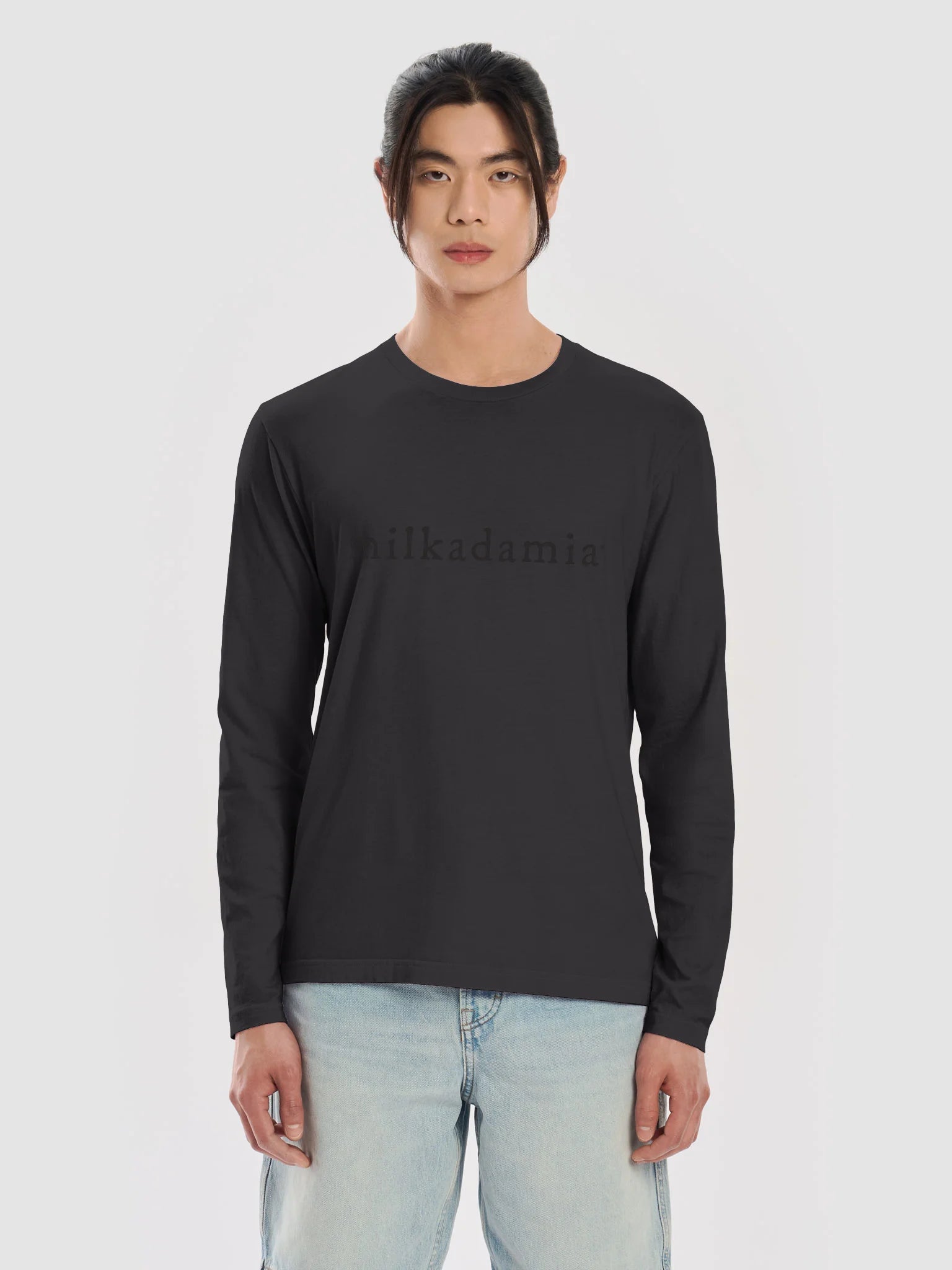 milkadamia long sleeve tee - Heavy Metal